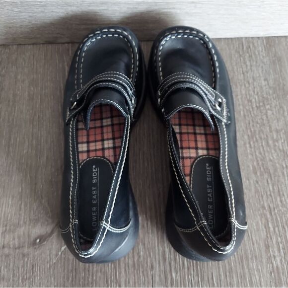 Lower East Side Vintage Black Platform Loafer Size 8 - Picture 6 of 11